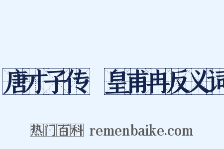 唐才子传·皇甫冉反义词是什么意思的图片